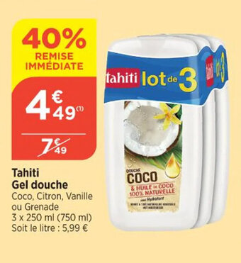 Bi1 Tahiti Gel douche offre