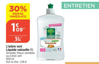 Bi1 L'arbre vert Liquide vaisselle offre