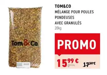TOM&CO MĂLANGE POUR POULES PONDEUSES AVEC GRANULĂS