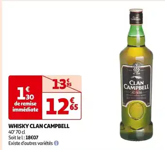 Auchan Supermarché WHISKY CLAN CAMPBELL offre