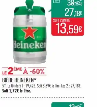 Match LE 2ÈME À -60% BIÈRE HEINEKEN* offre
