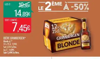 Match BIÈRE GRIMBERGEN* Blonde 6,7°. offre