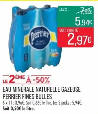Match EAU MINÉRALE NATURELLE GAZEUSE PERRIER FINES BULLES offre