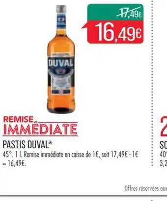 Match PASTIS DUVAL* offre