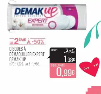 Match LE 2ÈME À -50% DISQUES À DÉMAQUILLER EXPERT DEMAK'UP offre