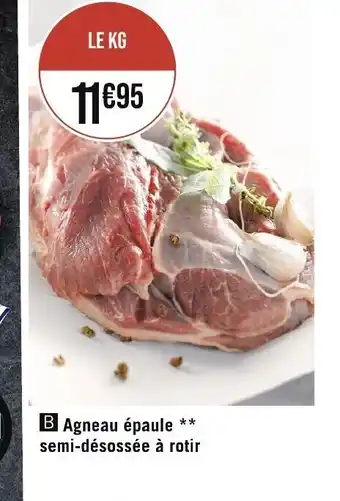 B Agneau épaule semi-désossée à rotir