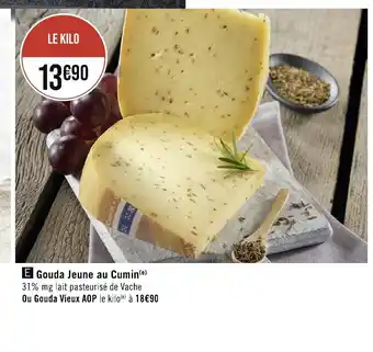 E Gouda Jeune au Cumin(e) 31% mg lait pasteurisé de Vache
