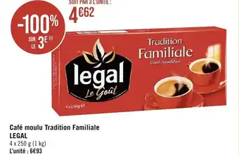 Géant Casino Café moulu Tradition Familiale offre