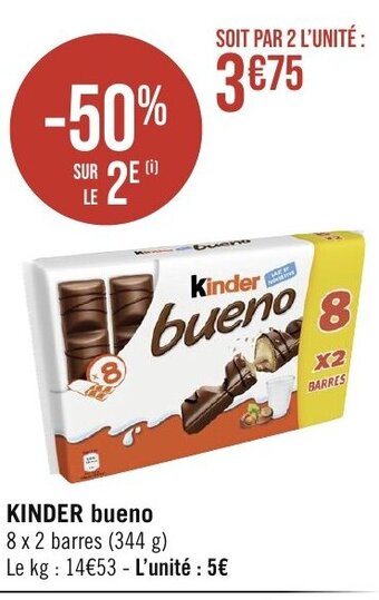 Géant Casino KINDER bueno offre