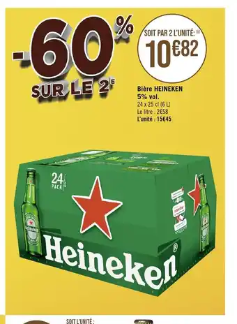 Géant Casino Bière HEINEKEN 5% vol. offre