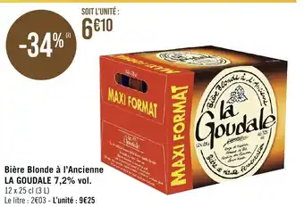 Géant Casino Bière Blonde à l'Ancienne LA GOUDALE 7,2% vol. offre