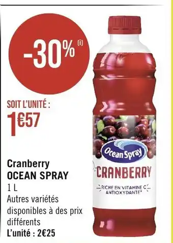 Géant Casino Cranberry OCEAN SPRAY offre