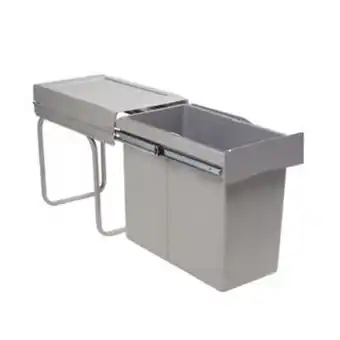 Cuisines Schmidt Poubelle coulissante 1 bac gris de 30 litres pour meuble sous-évier offre