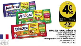 Supeco Fromage Fondu Apéricube offre