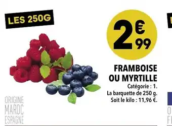 Framboise ou Myrtille