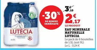 EAU MINERALE NATURELLE LUTECIA
