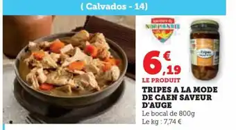 LE PRODUIT TRIPES A LA MODE DE CAEN SAVEUR D'AUGE