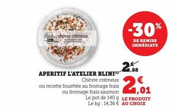 U Express Aperitif l'atelier blini offre