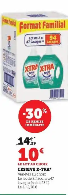 U Express Lessive x-tra offre