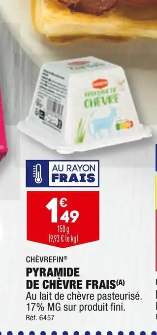 ALDI Chèvrefin pyramide de chèvre frais offre