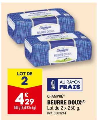 ALDI Champré beurre doux offre