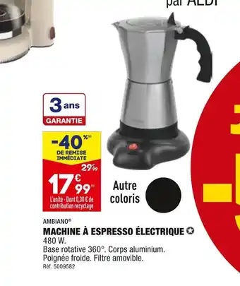 ALDI Ambiano machine à espresso électrique offre