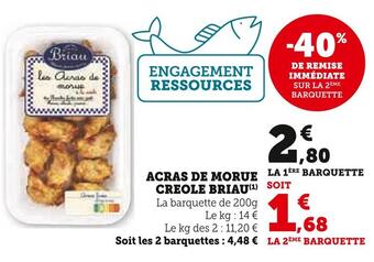 U Express Briau acras de morue creole offre