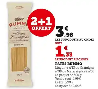 U Express Rummo pates offre