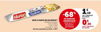 U Express Herta pate a tarte en or offre