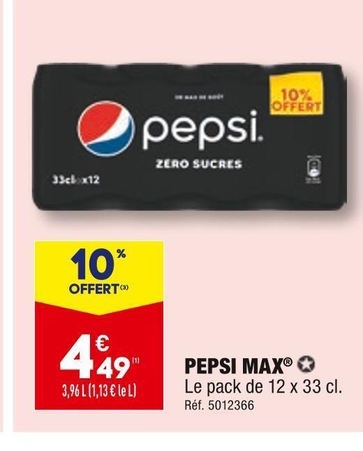 Promo Pepsi pepsi max chez ALDI