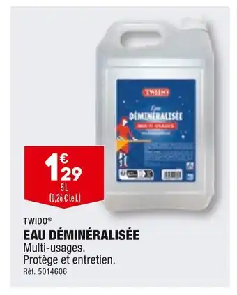 ALDI Twido eau déminéralisée offre