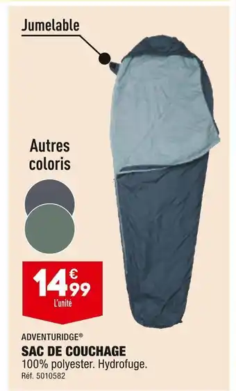 ALDI Adventuridge sac de couchage offre