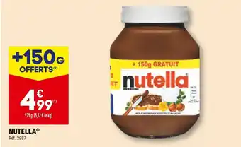 ALDI Nutella nutella offre