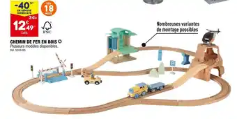 ALDI Chemin de fer en bois offre