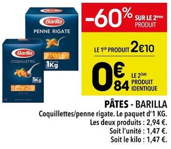 Supeco Barilla pâtes offre