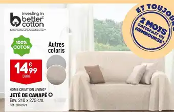 ALDI Home creation living jeté de canapé offre