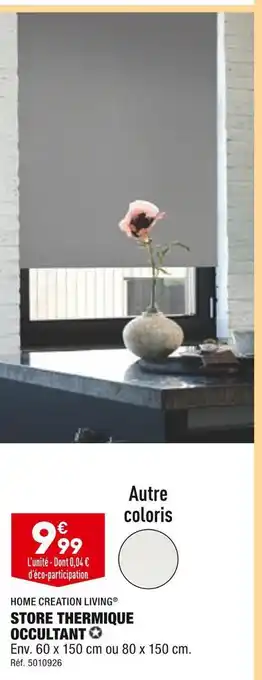 ALDI Home creation living store thermique occultant offre