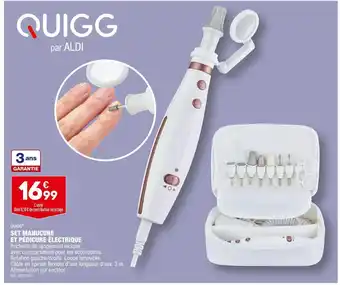 ALDI Quigg set manucure et pédicure électrique offre