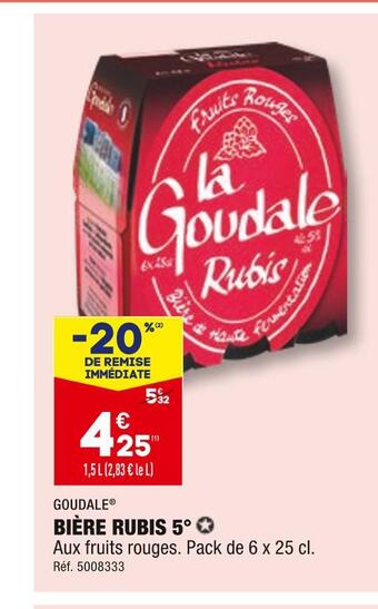 ALDI Goudale bière rubis 5° offre