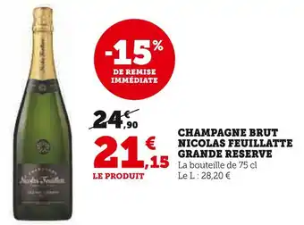 U Express Nicolas feuillatte champagne brut grande reserve offre