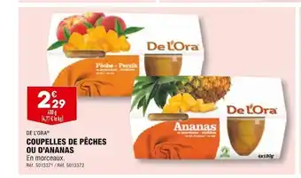 ALDI De l’ora coupelles de pêches ou d’ananas offre