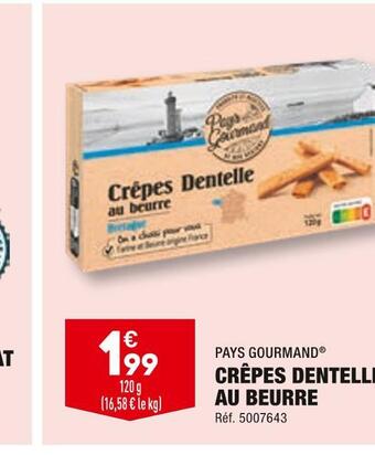 ALDI Pays gourmand crêpes dentelle au beurre offre