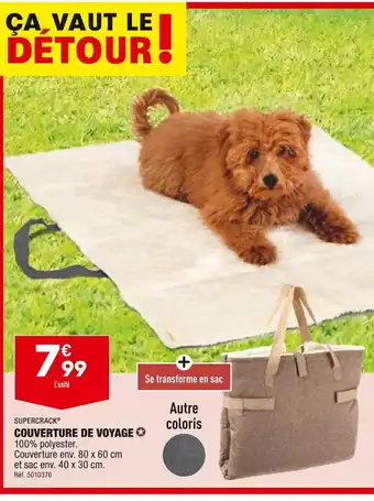ALDI Supercrack couverture de voyage offre