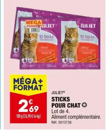 ALDI Juliet sticks pour chat offre