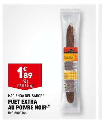 ALDI Hacienda del sabor fuet extra au poivre noir offre