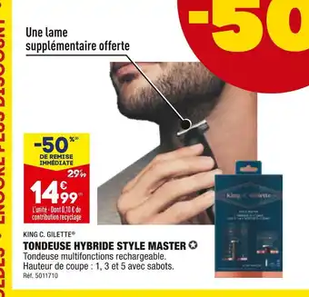 ALDI King c. gilette tondeuse hybride style master offre