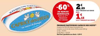 U Express Caprice des dieux fromage pasteurise offre
