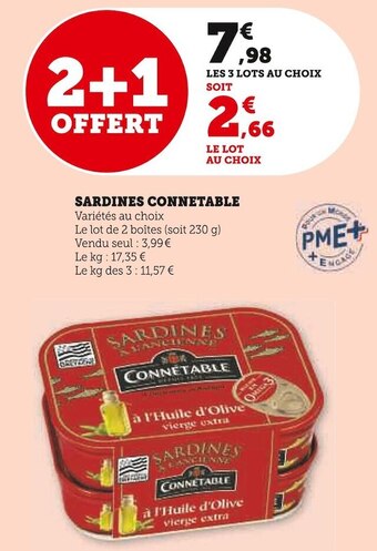 Super U Connetable sardines offre