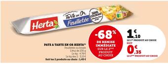 Super U Herta pate a tarte en or offre