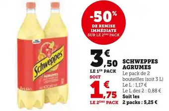 Super U Schweppes schweppes agrumes offre